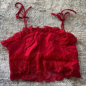 ‼️ Red Lace Crop Top ‼️